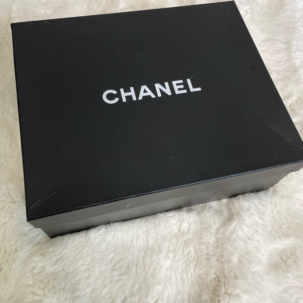 Chanel Black/Beige Leather And Nubuck CC High Top Tennis Sneakers with box - Picture 2 of 8
